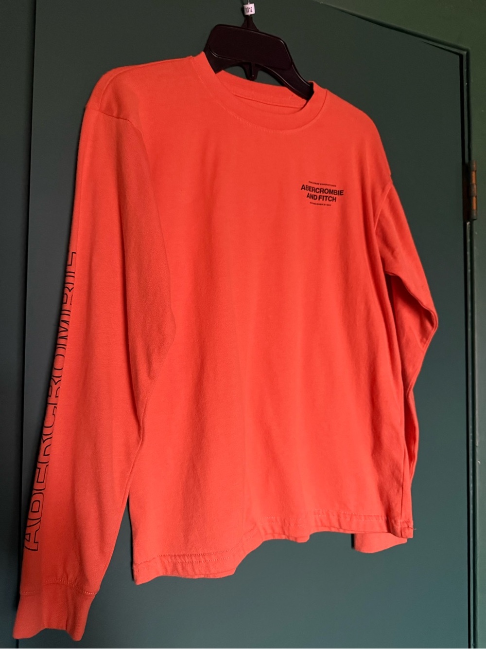Abercrombie Kids Boy’s Long-Sleeve Crewneck Shirt - Bright Orange